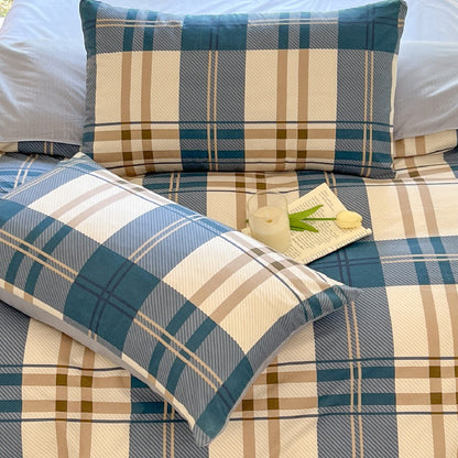 Stylish Grid Pattern Pillowcase Set