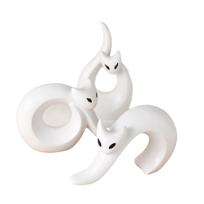 Modern Abstract Cat Figurine Homeandso