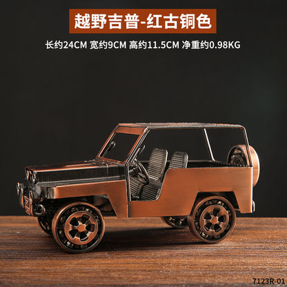 Decorative Metal Jeep Model Homeandso