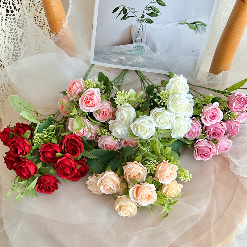 Lifelike Faux Rose Bouquet