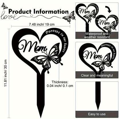Heart-Shaped Decorative Garden Stake Homeandso
