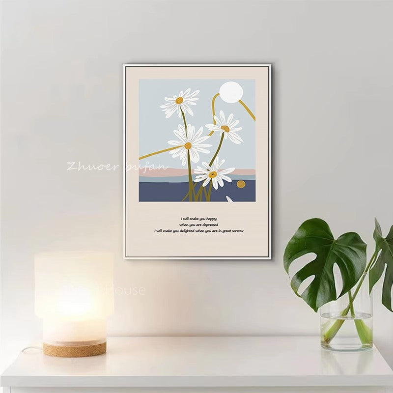 Decorative Framed Daisy Wall Art Homeandso