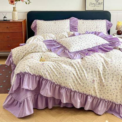 Floral Ruffled Bedding Set