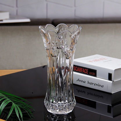 Elegante florale Kristallvase