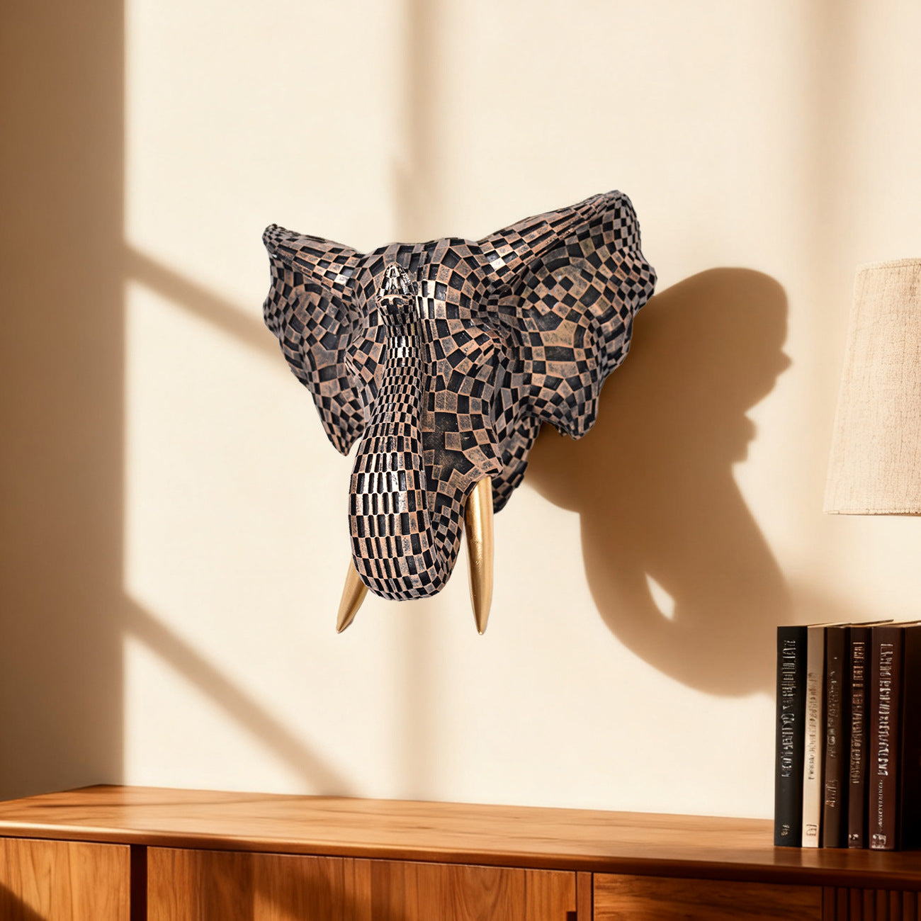 Artistic Wall Mounted Deer Head Sculpture Homeandso