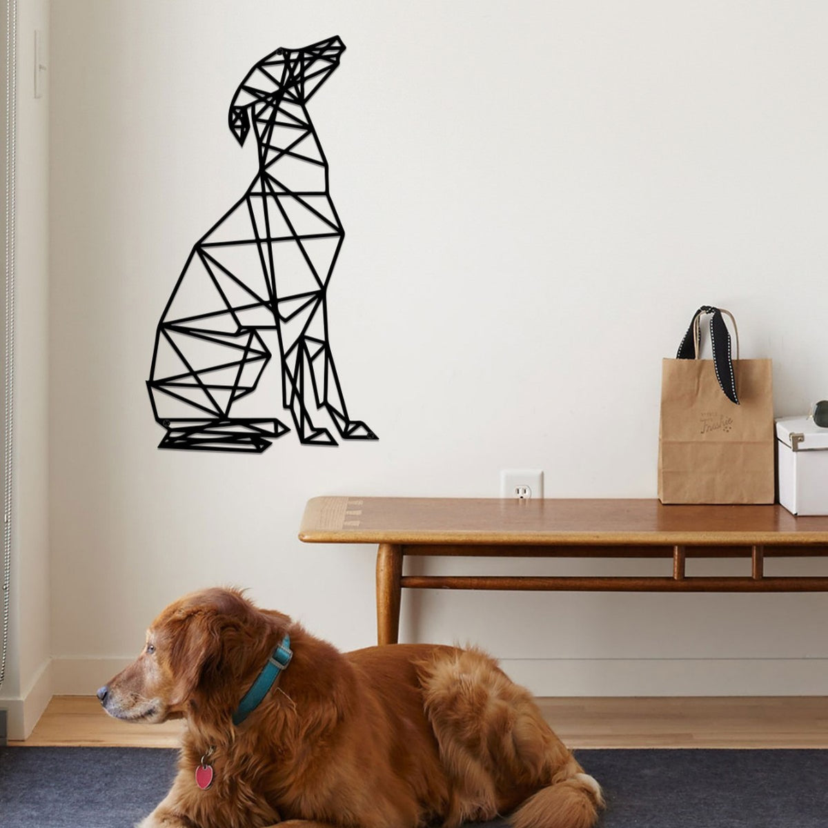 Geometric Dog Silhouette Wall Art Homeandso