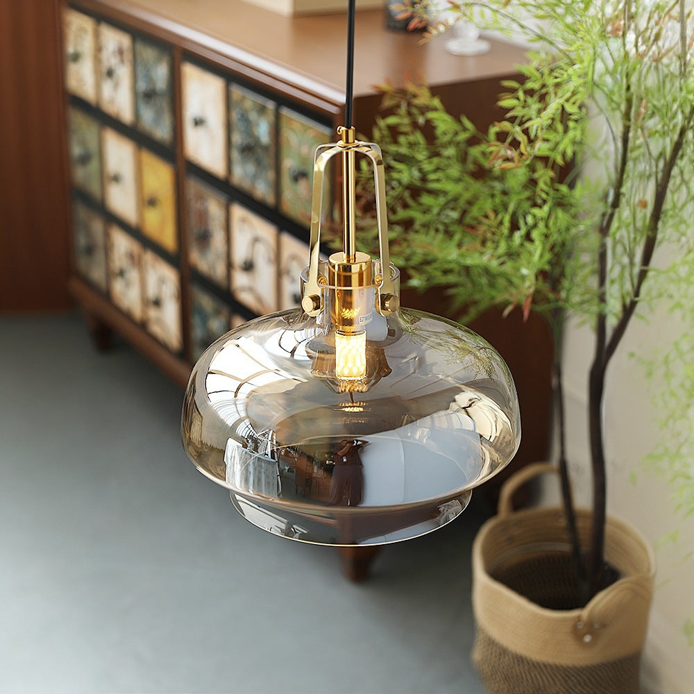 Vintage Industrial Style Glass Pendant Lamp