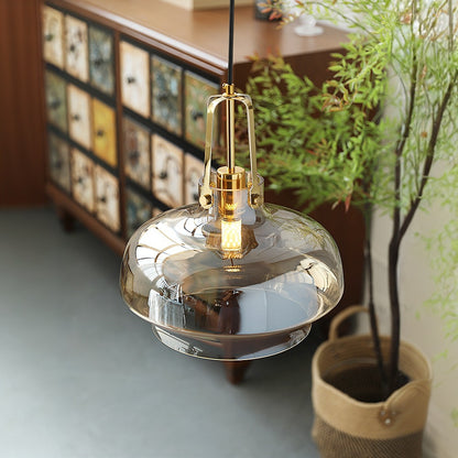 Vintage Industrial Style Glass Pendant Lamp