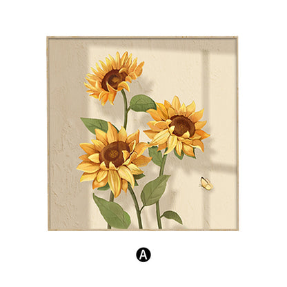 Cat and Sunflower Framed Wall Art Homeandso