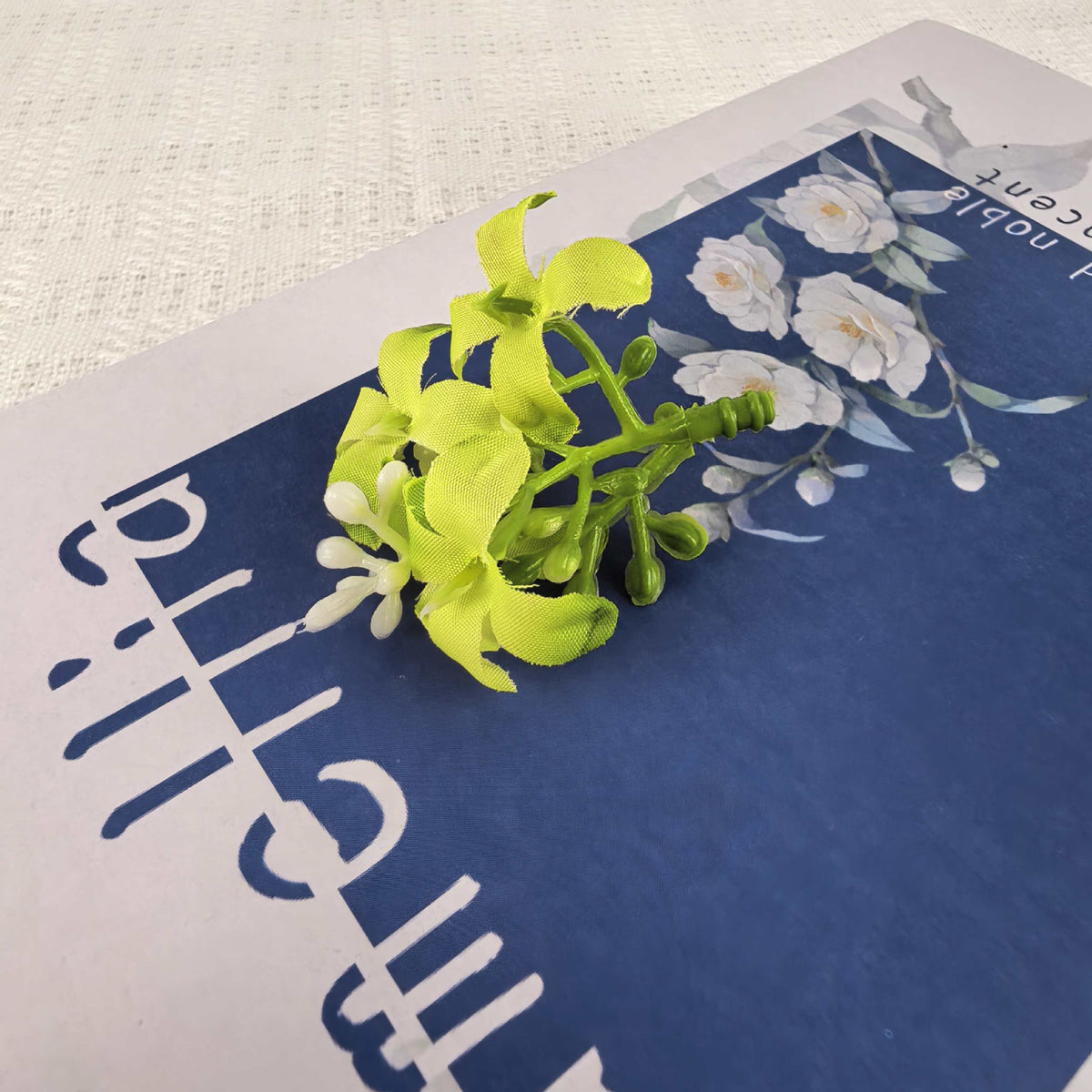 Premium Silk Orchid Floral Brooch
