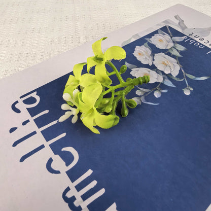 Premium Silk Orchid Floral Brooch
