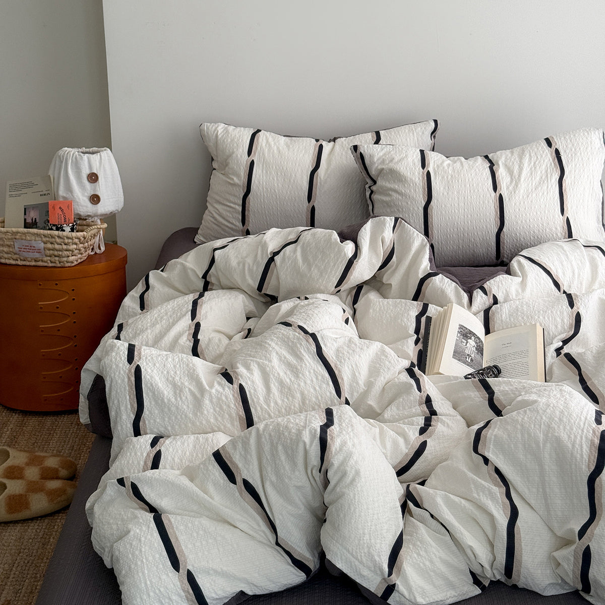 Playful Cartoon Character Bedding Set Homeandso