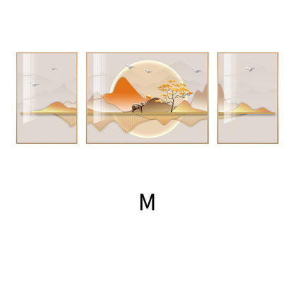 Abstract Elephant-Themed Canvas Triptych Art Homeandso