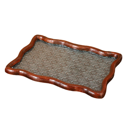 Decorative Artisan Glass Serving Tray Homeandso