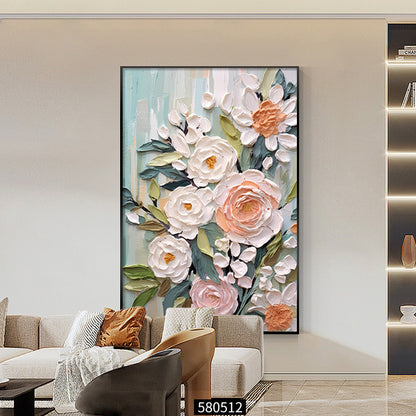 Floral Embellished Canvas Artwork Homeandso