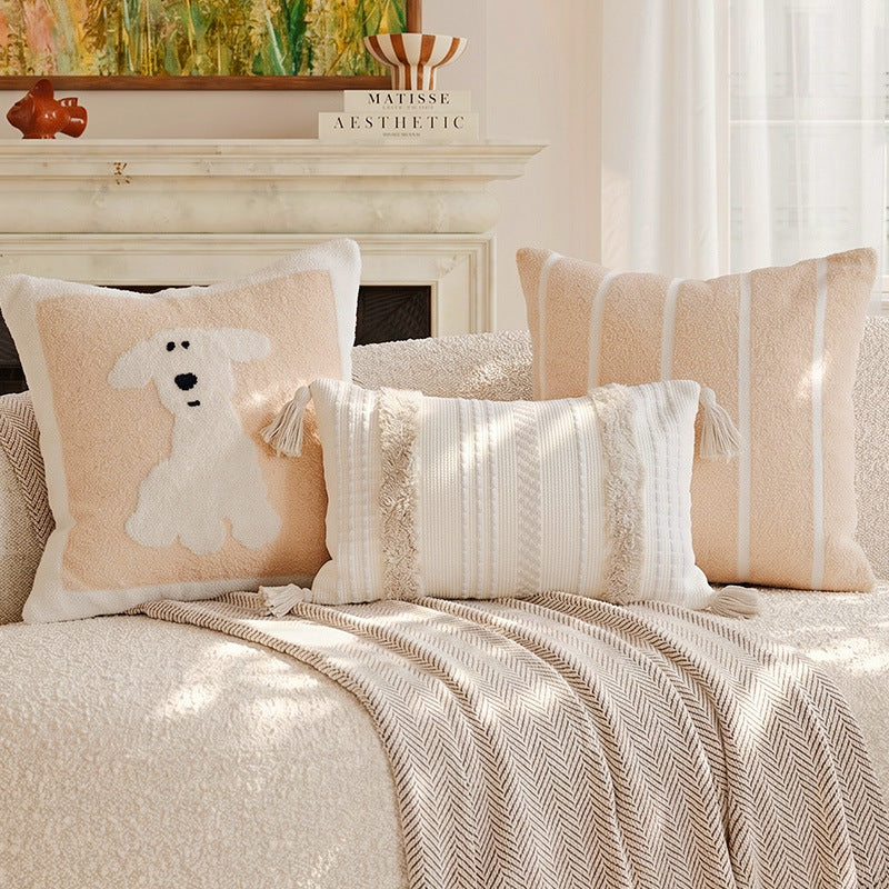 Decorative Dog-Themed Accent Pillow for Sofa Decoration