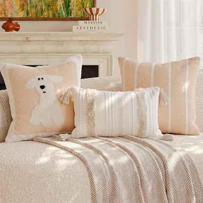 Decorative Dog-Themed Accent Pillow for Sofa Decoration