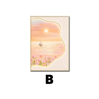Framed Floral Sunset Art Print Homeandso