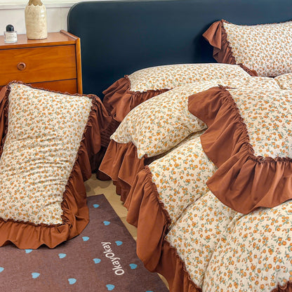 Floral Ruffled Bedding Set
