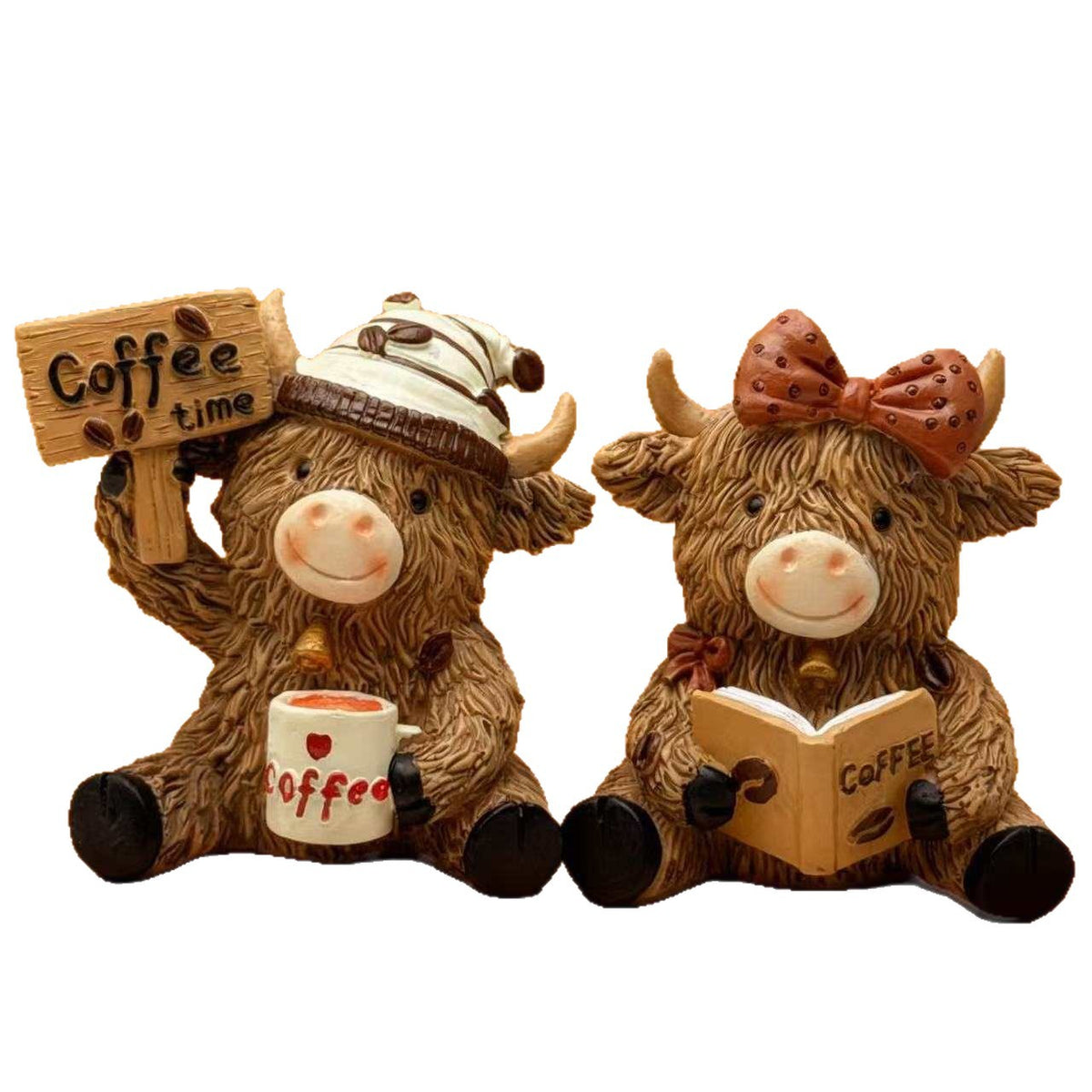 Cow Coffee Figurine Homeandso