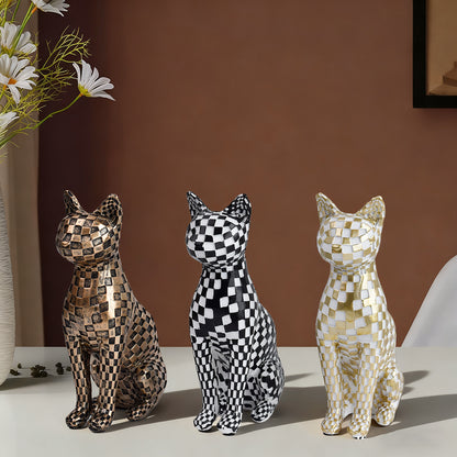 Mosaic Cat Figurine Homeandso
