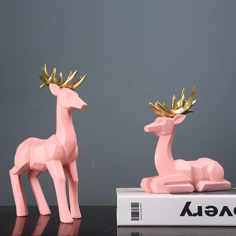Decorative Resin Deer Sculpture Homeandso