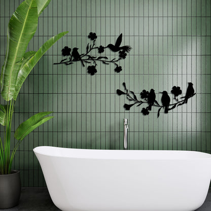 Decorative Bird and Flower Wall Art Homeandso