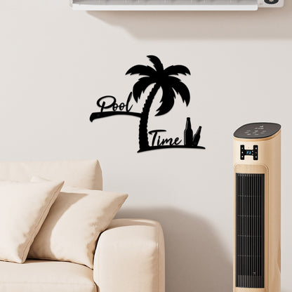 Decorative Palm Tree Pool Sign Homeandso