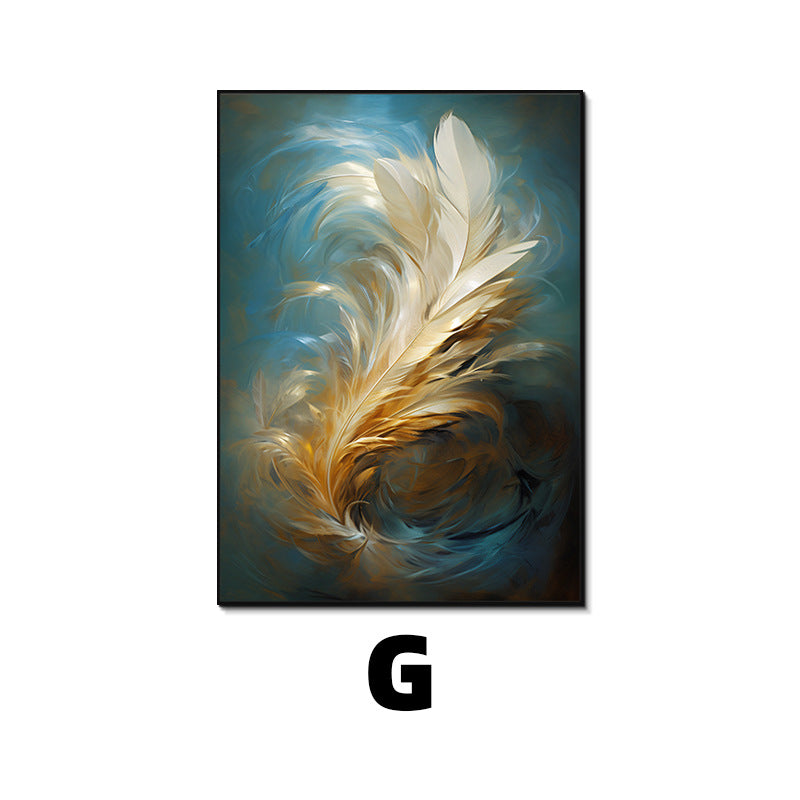 Feather-Inspired Framed Artwork Homeandso