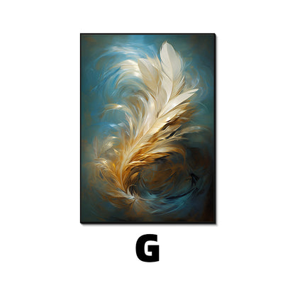 Feather-Inspired Framed Artwork Homeandso