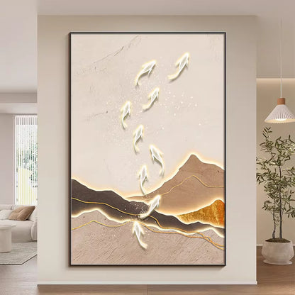3D Koi Fish Relief Wall Art Homeandso