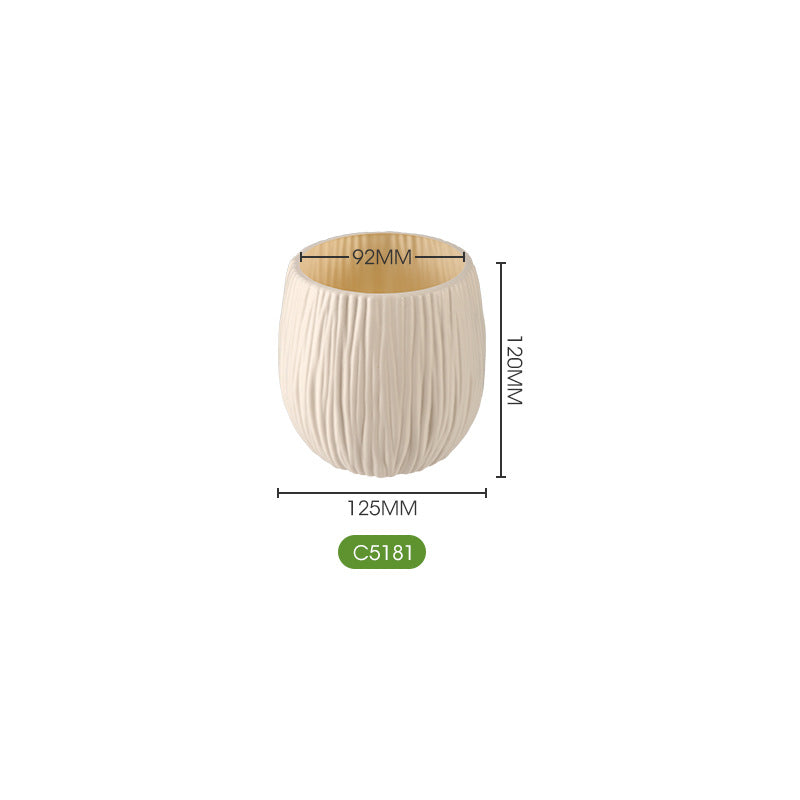 Textured Modern Ceramic Garden Planter Homeandso
