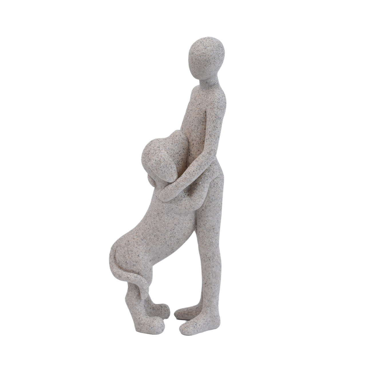 Abstract Couple and Dog Figurine Homeandso