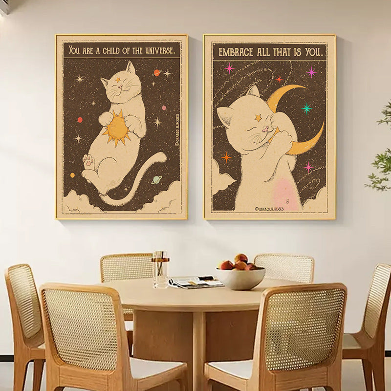Cute Cat-Inspired Framed Wall Art Homeandso