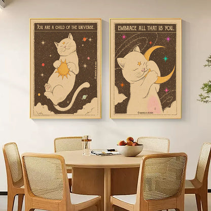 Cute Cat-Inspired Framed Wall Art Homeandso