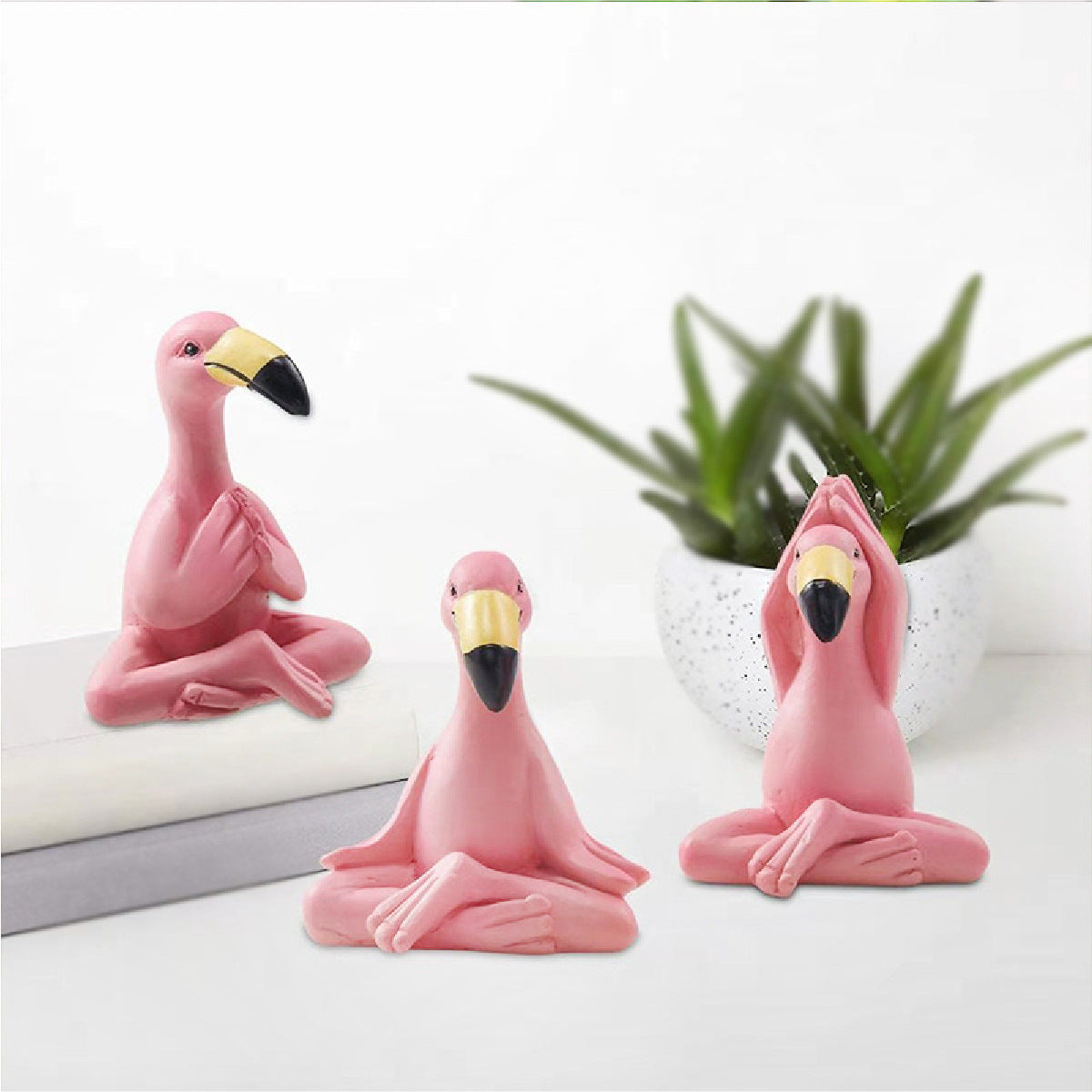 Playful Flamingo Figurine Homeandso