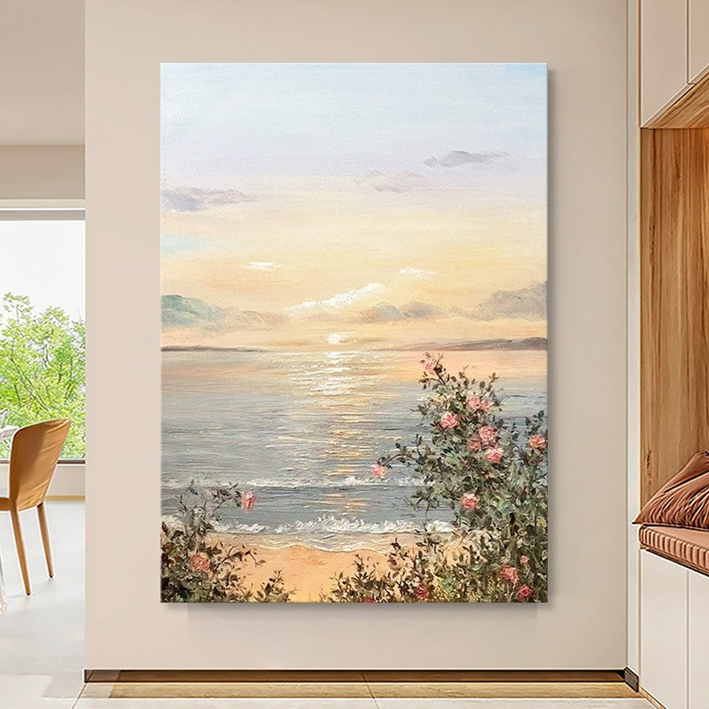 Coastal Serenity Beach Scene Canvas Art Homeandso