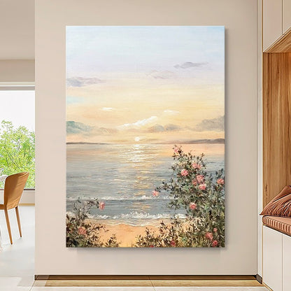 Coastal Serenity Beach Scene Canvas Art Homeandso