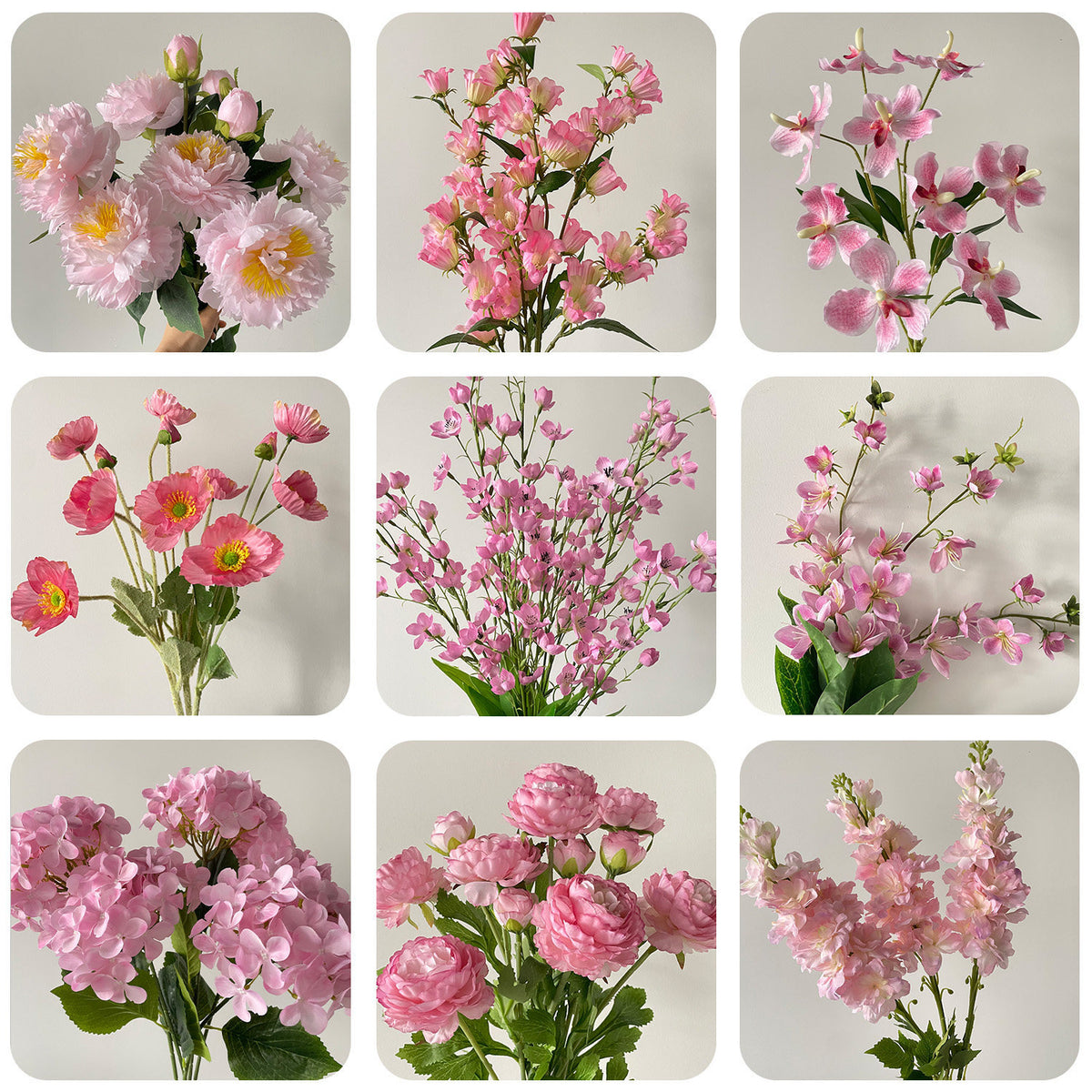 Faux Floral Rose Stem