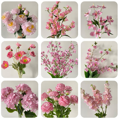 Faux Floral Rose Stem