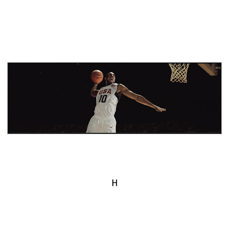 Men's Stylish Basketball Action Wall Art Print Homeandso
