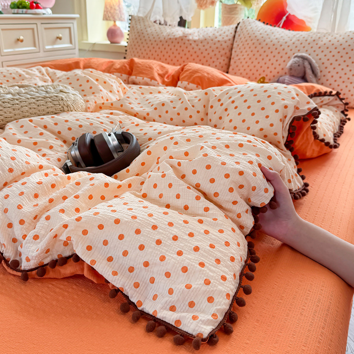 Playful Polka Dot Duvet Cover Set Homeandso