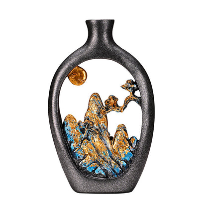 Artistic Mountain Landscape Decorative Vase Homeandso