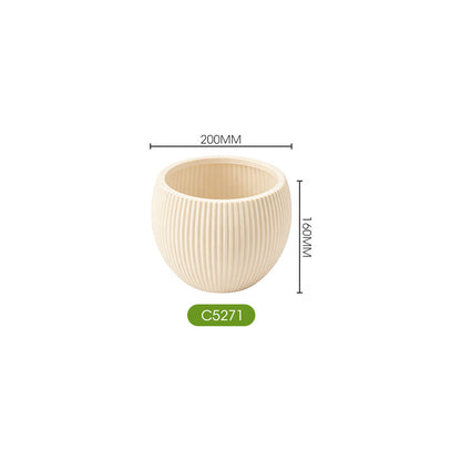Elegant Textured Round Planter Homeandso