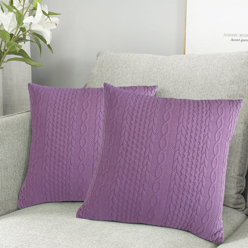 Textured Knit Decorative Pillow