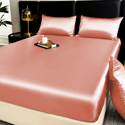 High-Thread Count Satin Bed Sheet Set