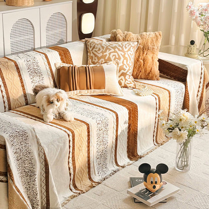 Decorative Foliage Print Throw Blanket