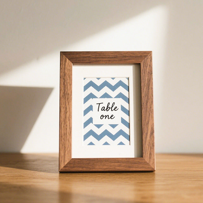 Elegant Wooden Table Number Frame