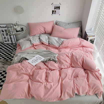 Luxurious Reversible Duvet Cover Set Homeandso