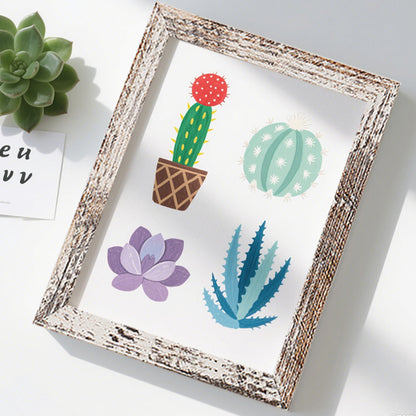 Decorative Framed Cactus Artwork